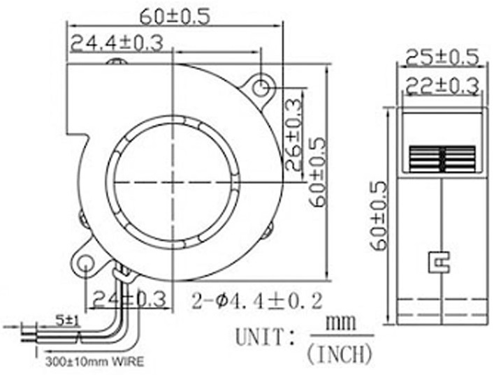 MFB6025 Dimensions